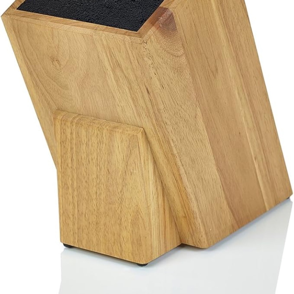 Kapoosh Dice Knife Block, Light Oak Woodgrain